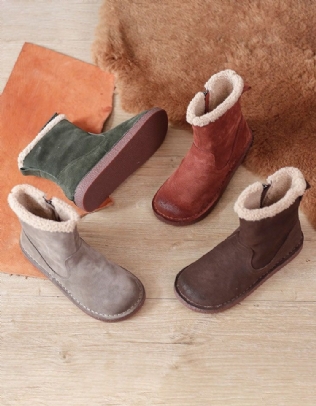 Bottes D'hiver Confortables Et Chaudes En Daim