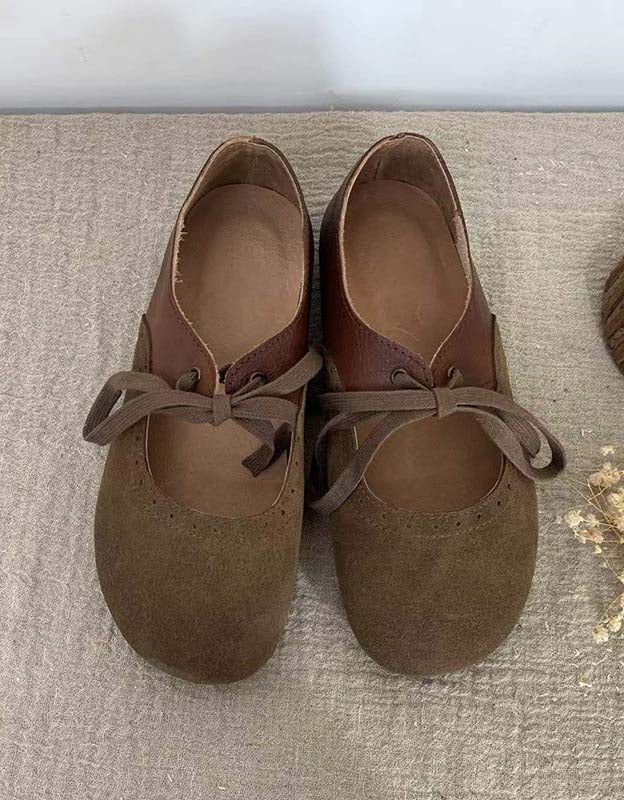 Chaussures De Ballet À Lacets Rétro Faites À La Main Pour Femmes