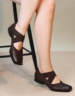 Spring Handmade Cross-strap Square-toe Ballerines