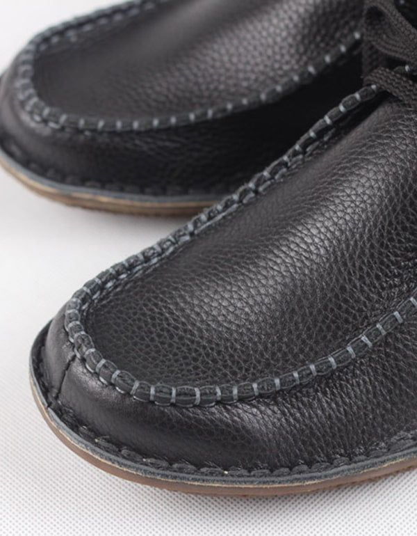 Mocassins Rétro En Cuir Souple Faits À La Main Pour Hommes