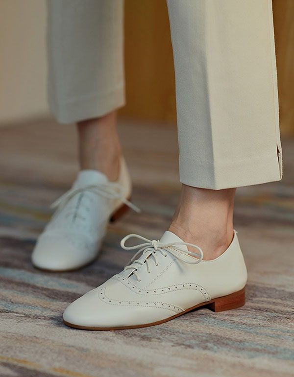 Chaussures Oxford En Cuir Souple De Style Britannique Pour Femmes