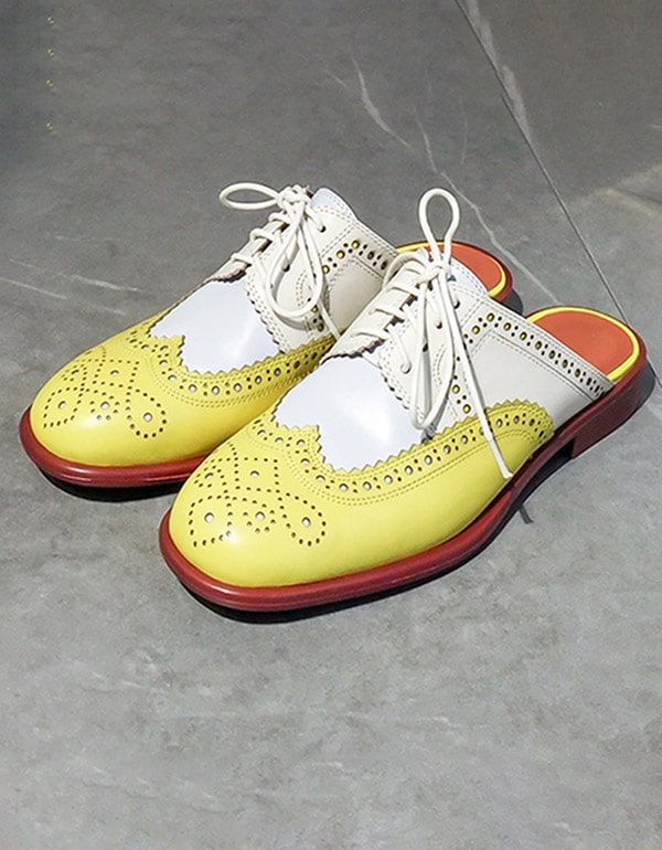 Claquettes New Vintage Oxfords Pour Femmes