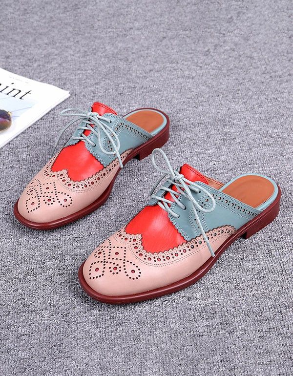 Claquettes New Vintage Oxfords Pour Femmes