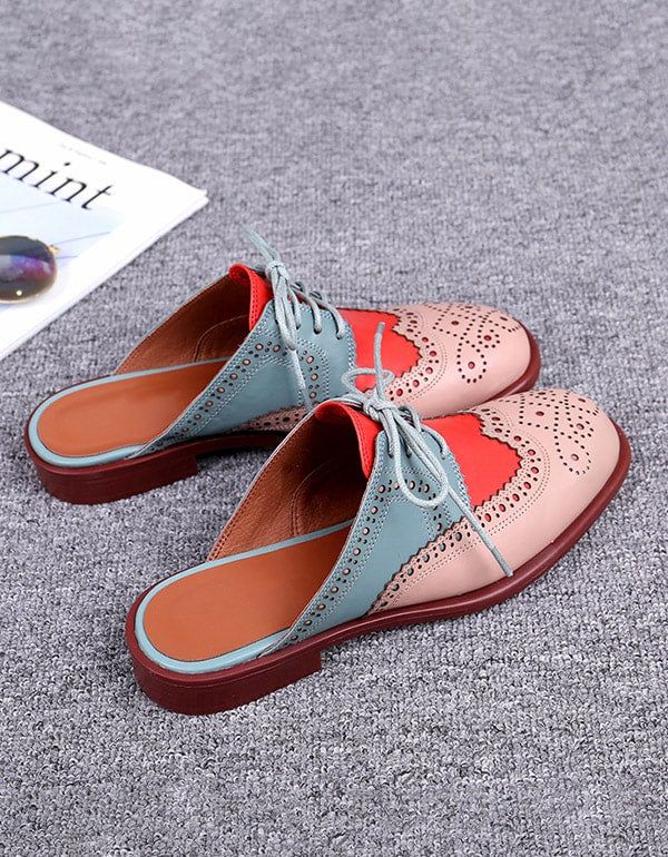 Claquettes New Vintage Oxfords Pour Femmes