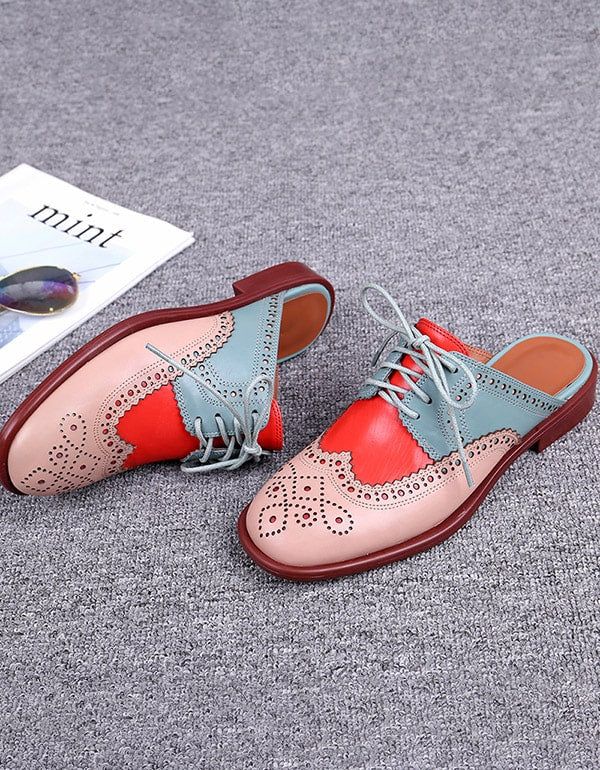 Claquettes New Vintage Oxfords Pour Femmes