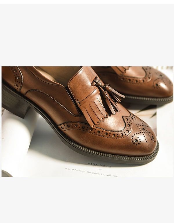 Glands En Cuir Véritable British Brock Oxford