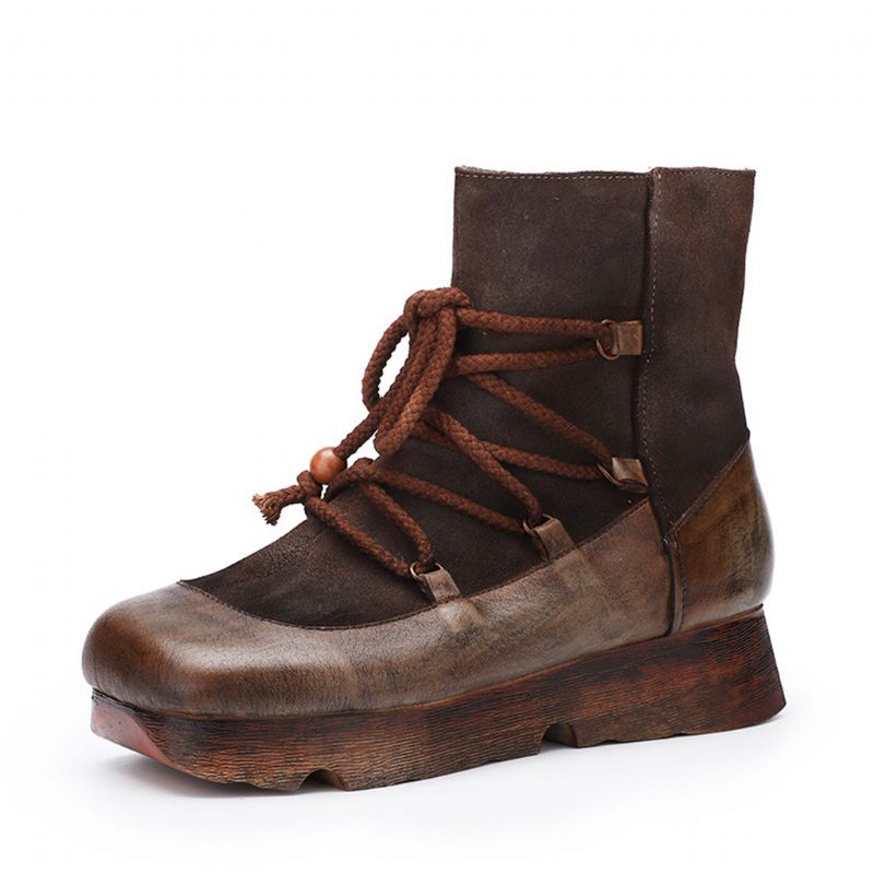 Automne Hiver Casual Cuir Rétro Bottes Courtes Pour Femmes | Chaussures Cadeaux