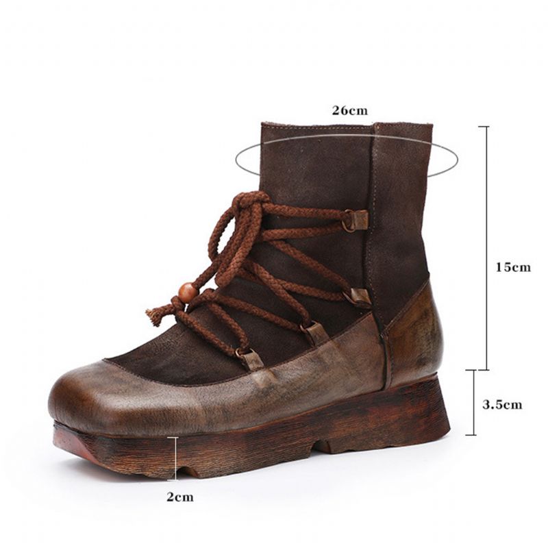 Automne Hiver Casual Cuir Rétro Bottes Courtes Pour Femmes | Chaussures Cadeaux