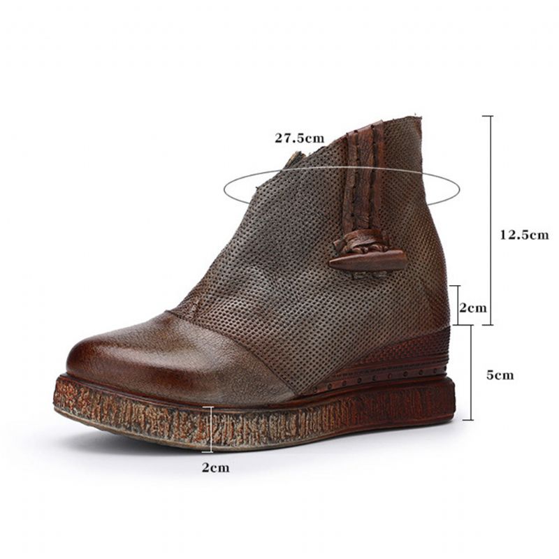 Automne Hiver Casual Cuir Rétro Épais Bottes Courtes | Chaussures Cadeaux