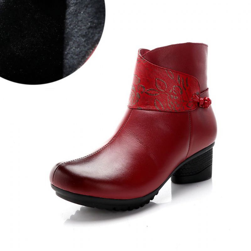 Automne Hiver Cuir Mode Bottes En Coton Chaussures Pour Femmes