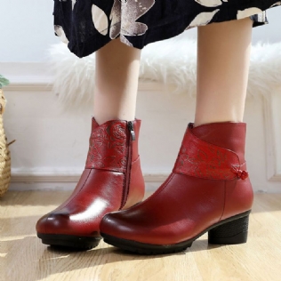 Automne Hiver Cuir Mode Bottes En Coton Chaussures Pour Femmes