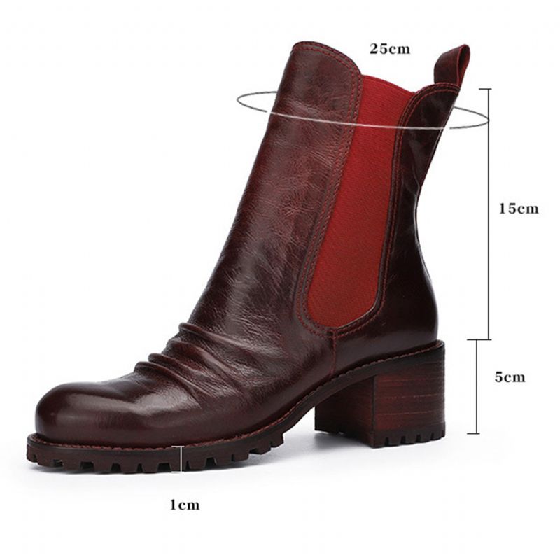 Automne Hiver Épais Rétro Cuir Confortable Martin Bottes Pour Femmes | Chaussures Cadeaux