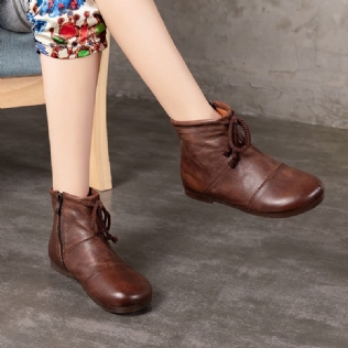 Automne Hiver Retro Handmade Leather Stitching Women Boots | Chaussures Cadeaux