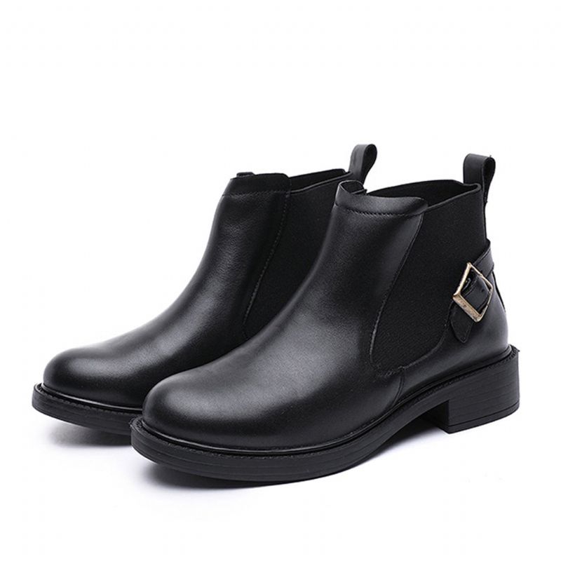 Bottes Courtes En Cuir Automne Hiver | Chaussures Cadeaux