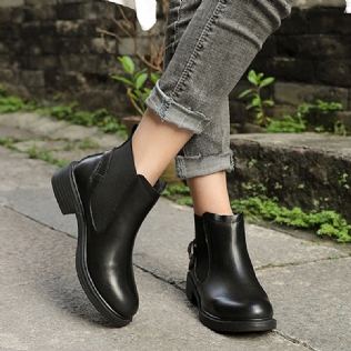 Bottes Courtes En Cuir Automne Hiver | Chaussures Cadeaux