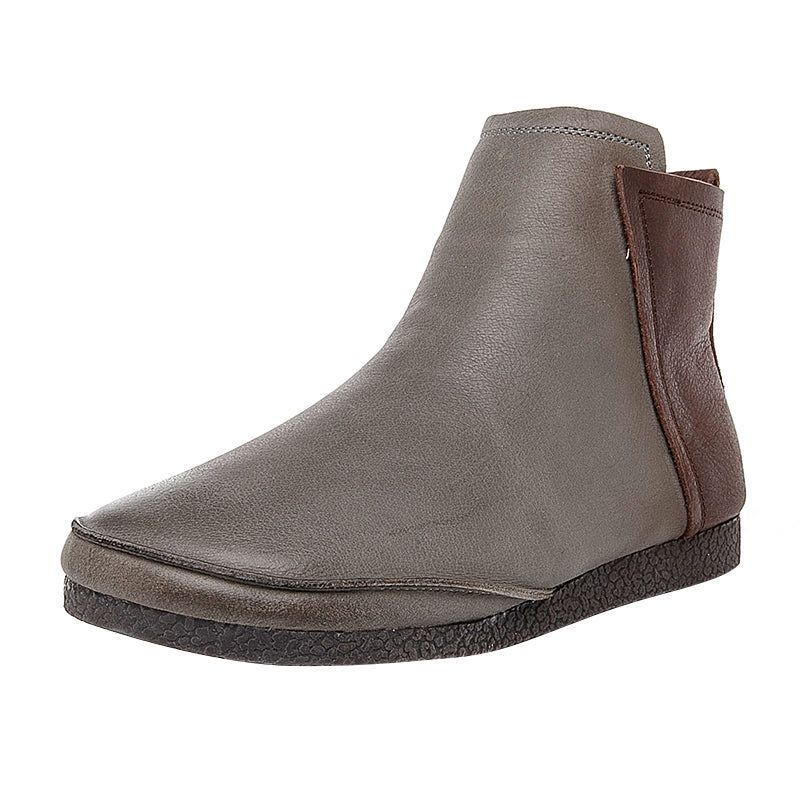 Bottes Courtes En Cuir Pour Femmes Automne Hiver