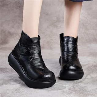 Bottes Courtes En Cuir Rétro Automne Hiver | Chaussures Cadeaux