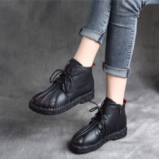 Bottes Courtes Faites À La Main En Cuir Rétro Automne Hiver | Chaussures Cadeaux