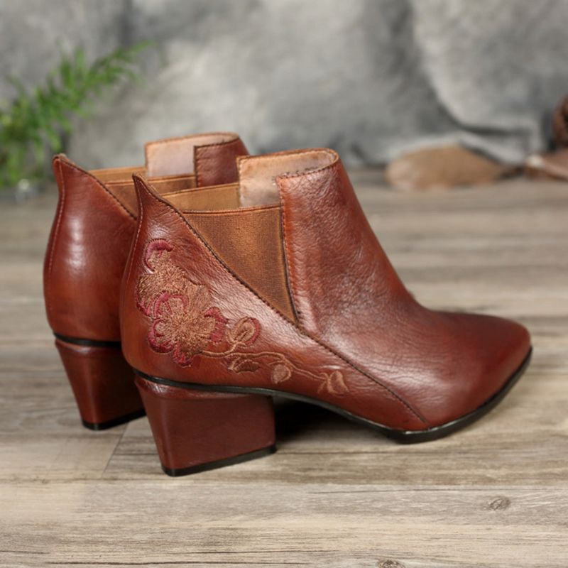 Bottes Pour Femmes Courtes Et Confortables En Cuir D'automne Et D'hiver | Chaussures Cadeaux