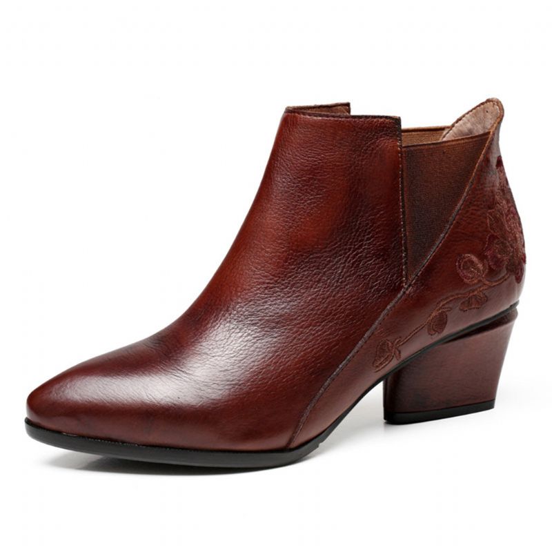 Bottes Pour Femmes Courtes Et Confortables En Cuir D'automne Et D'hiver | Chaussures Cadeaux