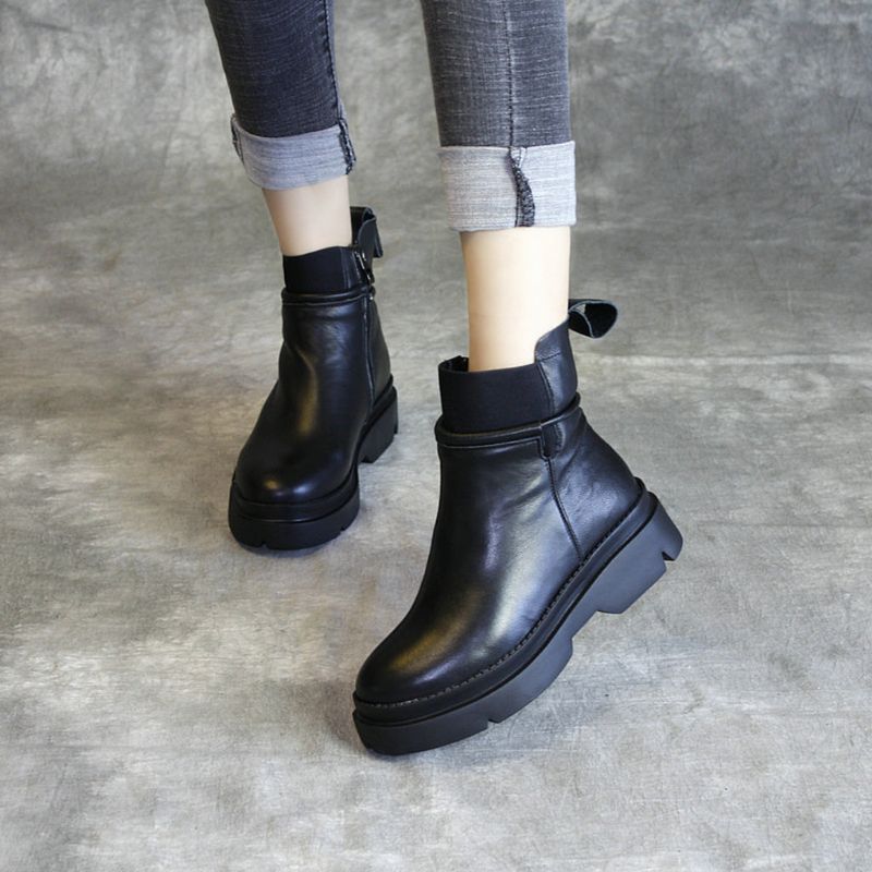 Bottes Pour Femmes En Cuir Faites À La Main Automne Hiver | Chaussures Cadeaux