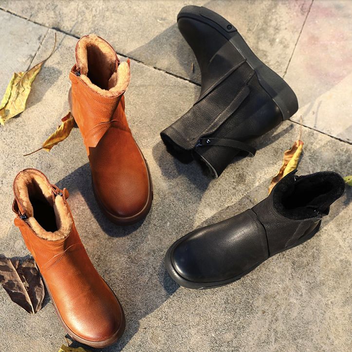 Bottes D'hiver Décontractées En Coton Épais | Chaussures Cadeaux 34-42