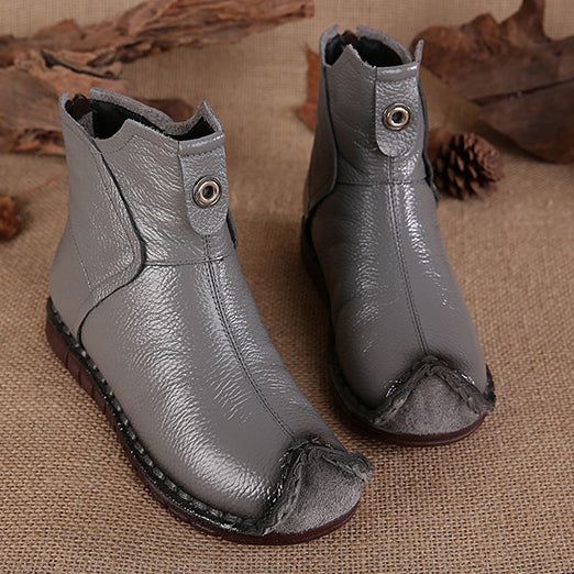 Bottes D'hiver Ethniques Faites À La Main Rétro En Peluche Douce Pour Femmes | Chaussures Cadeaux 35-42