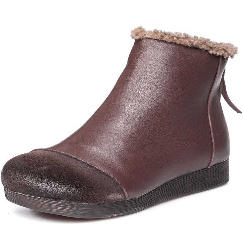 Bottes D'hiver En Peluche Rétro Pour Femmes | Chaussures Cadeaux