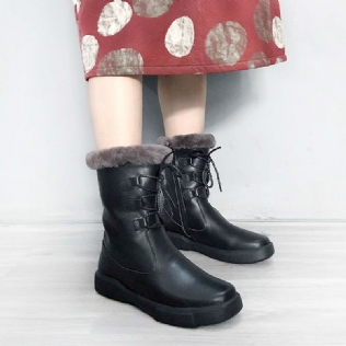 Bottes D'hiver Rétro En Laine Douce Et Confortable | Chaussures Cadeaux