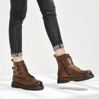 Bottes Martin En Cuir Décontractées Automne-hiver | Chaussures Cadeaux