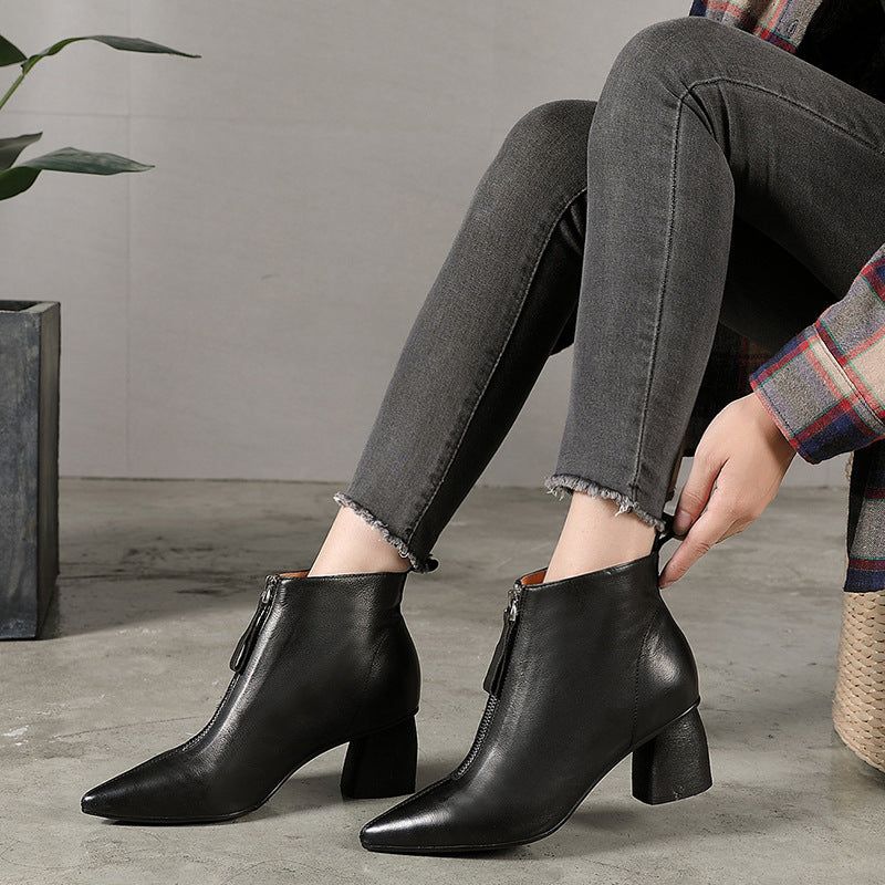 Bottes De Mode Pour Femmes À Talons Hauts Pointues D'automne Et D'hiver | Chaussures Cadeaux