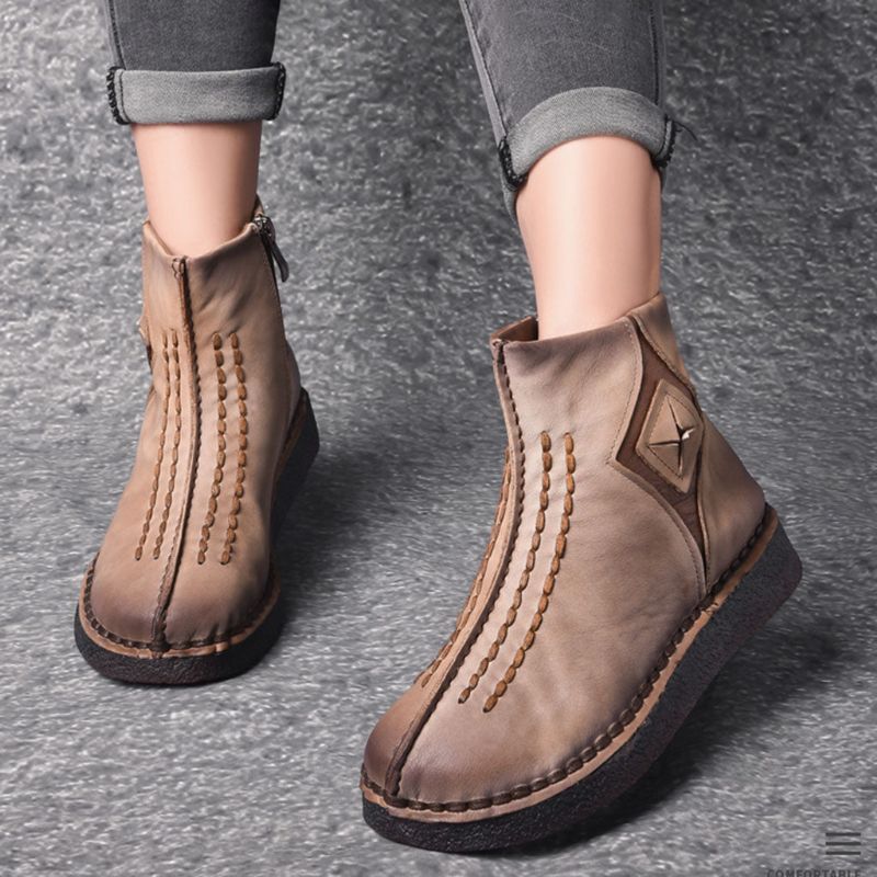 Bottes Rétro Faites Main En Cuir Véritable | Chaussures Cadeaux