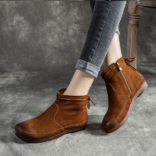 Chaussures D'hiver Rétro En Cuir Pour Femmes | Chaussures Cadeaux