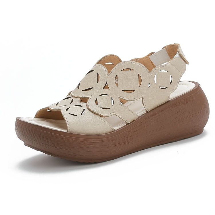 Fish Toe Hollow Wedge Femmes Sandales Slingback