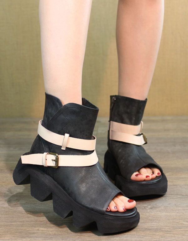 Summer Cross-tied Zipper Sandals Fashion