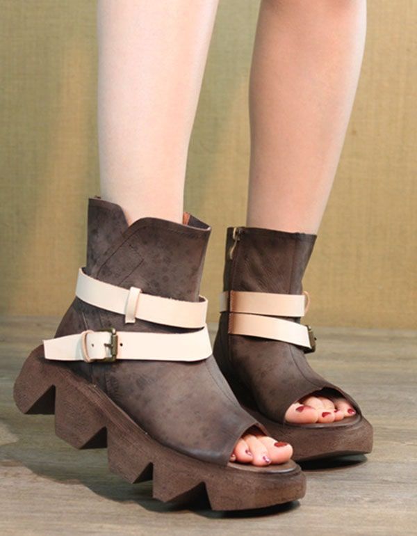 Summer Cross-tied Zipper Sandals Fashion