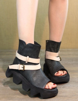 Summer Cross-tied Zipper Sandals Fashion