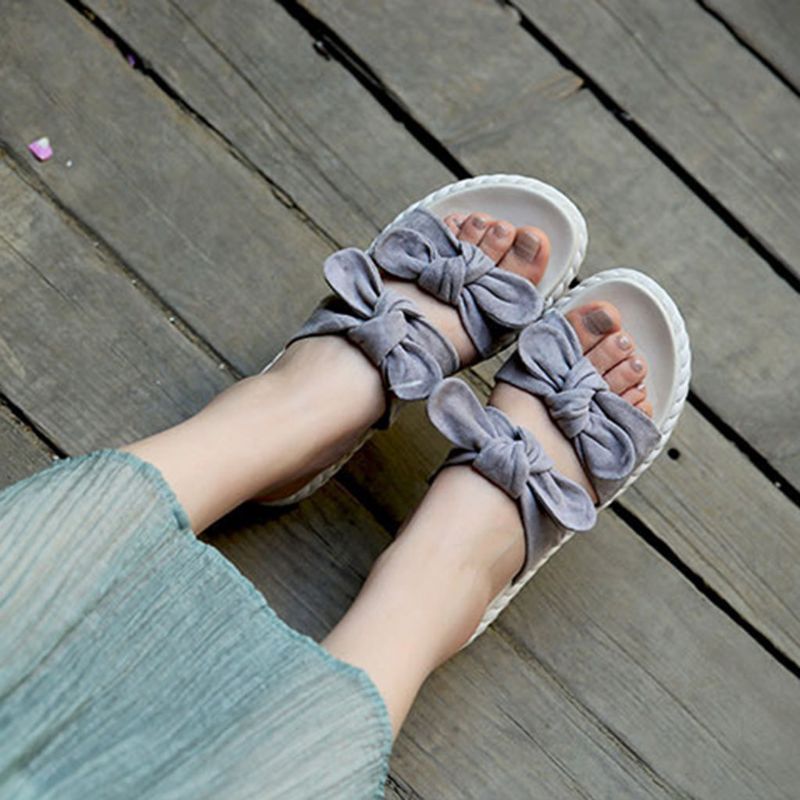 Sandales Pantoufles Pour Femmes En Cuir Faites À La Main | Chaussures Cadeaux