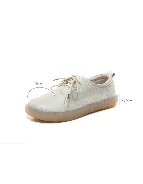 Baskets En Cuir Femme Soft Sole Blanc