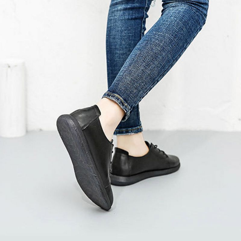 Chaussures Décontractées Simples À Lacets Pour Femmes 35-41