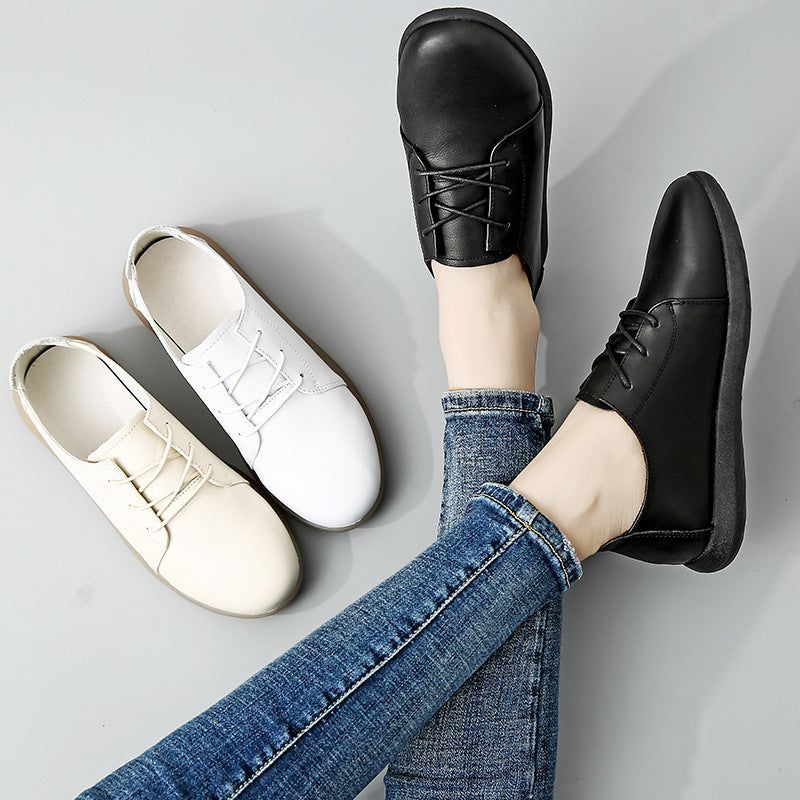 Chaussures Décontractées Simples À Lacets Pour Femmes 35-41