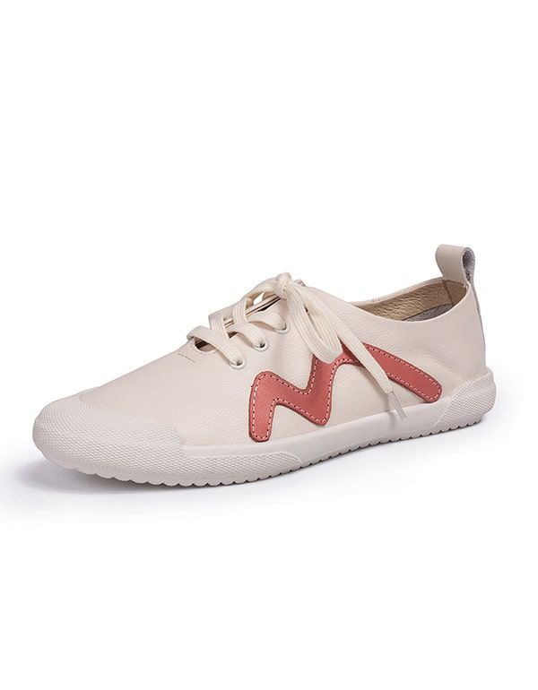 Printemps Automne Femmes Baskets En Cuir Blanc